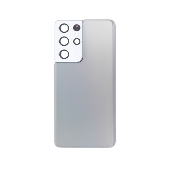Back Cover+Camera Lens Samsung Galaxy S21 Ultra/G998 Silver Back Cover+Camera Lens Samsung Galaxy S21 Ultra/G998 Silver